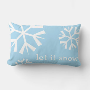 Holiday Let it Schnee Schneeflocke Kissen