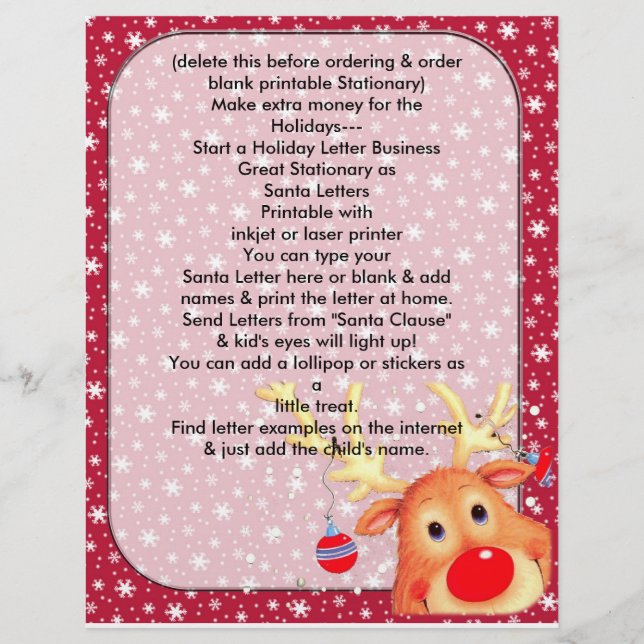 Holiday Letterhead Santa Letter Christmas Biz (Vorderseite)