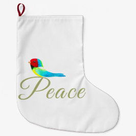 Holiday Little Bird  Messenger of Peace Großer Weihnachtsstrumpf
