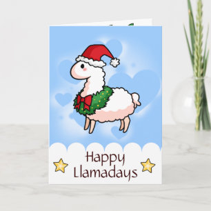 Holiday Llama Elf Feiertagskarte