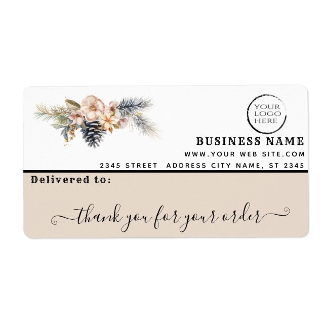 Holiday Logo bedanken sich bei Ihrem E-Mail-Label (Vorne)