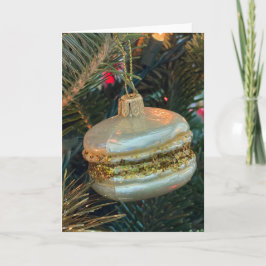 Holiday Macaron Christmas Tree Ornament Card Dankeskarte