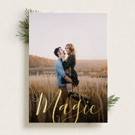 Holiday Magic Foto Gold Foil Card Folien Feiertagskarte