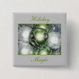 'Holiday Magic' Square Button