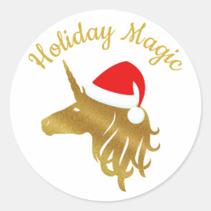 Holiday Magic Unicorn Aufkleber