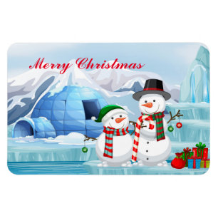 Holiday Magnet-Snowmen Magnet