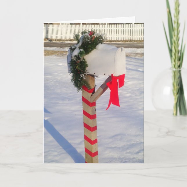 Holiday Mailbox Feiertagskarte (Vorderseite)