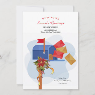 Holiday Mailbox Moved Grußkarte Feiertagskarte