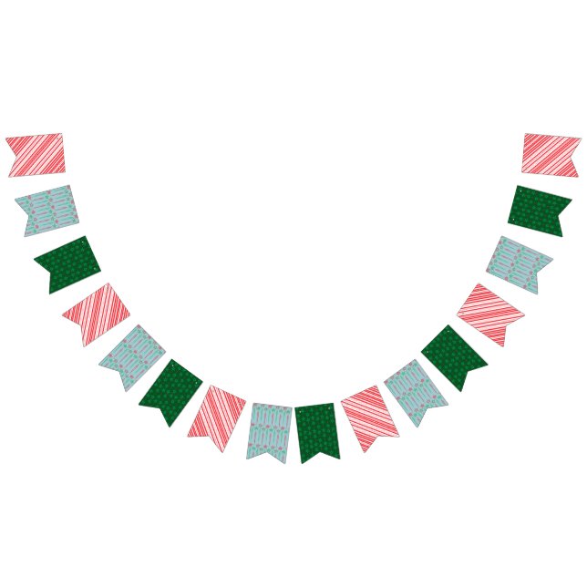 Holiday Mid Mod Frack Bunting Banner (Alle)