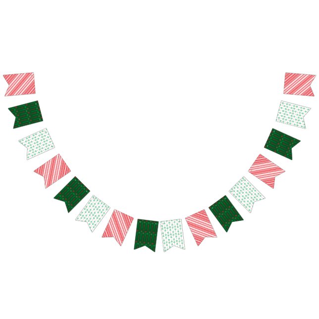 Holiday Mid Mod Frack Bunting Banner (Alle)