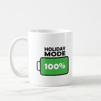 Holiday Mode 100% Kaffee Lover Tasse Geschenk Männ