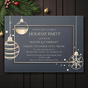 Holiday Modern Chic Corporate Weihnachten Party Acryleinladungen