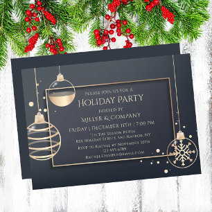 Holiday Modern Chic Corporate Weihnachten Party Einladung