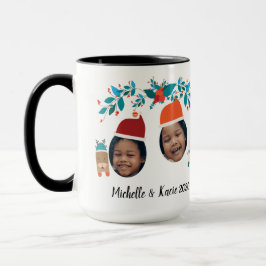Holiday Modern Custom Face Foto Keepake Tasse