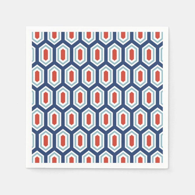Holiday Modern Geometric Musterpapier Napkin Serviette (Vorderseite)
