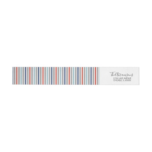 Holiday Modern Stripes Label (Person)