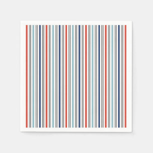 Holiday Modern Strips Paper Napkin Serviette