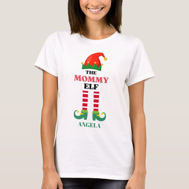 Holiday Mommy Elf T-Shirt (Vorderseite)
