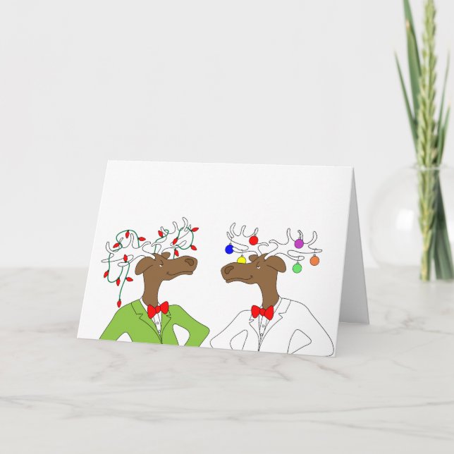 Holiday Moose Card Feiertagskarte (Vorderseite)