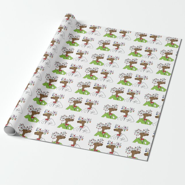 Holiday Moose Geschenkpapier (Ungerollt)