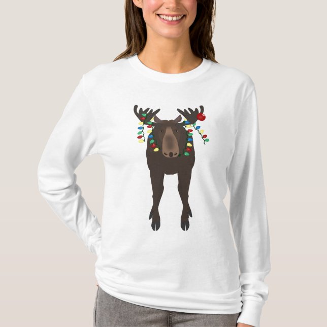 Holiday Moose Women's Long Sleeve Shirt (Vorderseite)