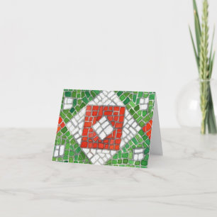 HOLIDAY MOSAIC Christmas Notecard / Horizontal Feiertagskarte
