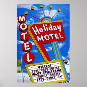 Holiday Motel Las Vegas Retro Plakat