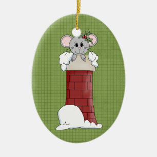 Holiday Mouse Keramik Weihnachtsschmuck
