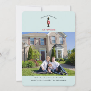 Holiday Moving Card Foto aus Holz Feiertagskarte