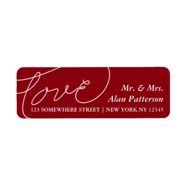 Holiday New Liebe Address Label (Vorne)