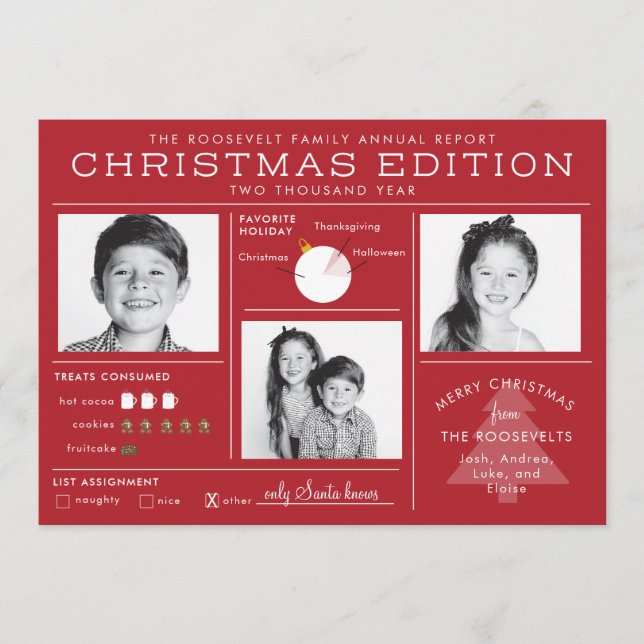 Holiday Newsletter Infografik Weihnachten (Vorderseite)