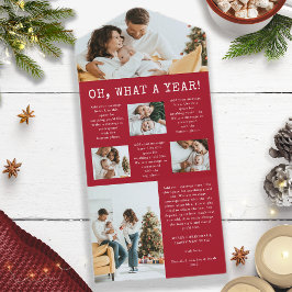 Holiday Newsletter Trifold-Karte All In One Einladung