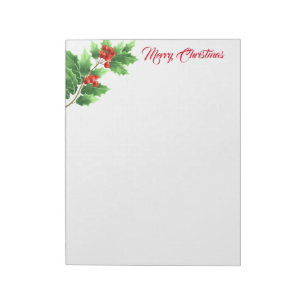 Holiday Notepad-Holly Notizblock