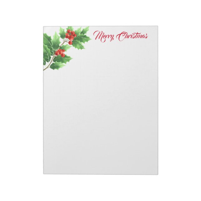 Holiday Notepad-Holly Notizblock (Rotiert)