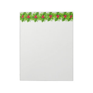 Holiday Notepad-Holly Notizblock