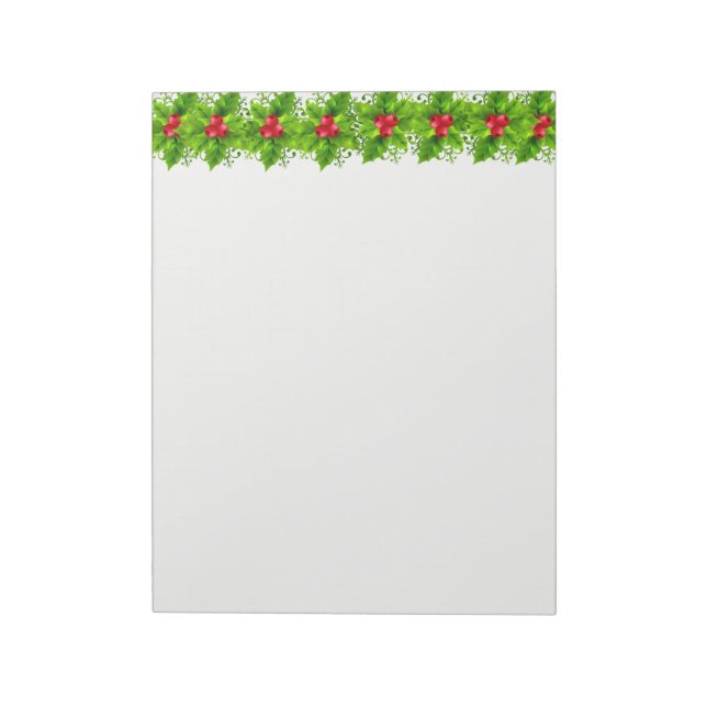 Holiday Notepad-Holly Notizblock (Rotiert)