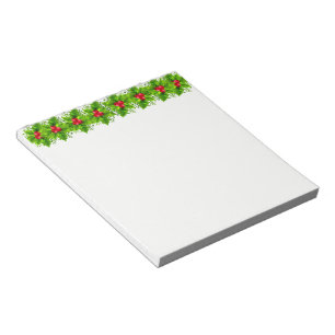 Holiday Notepad-Holly Notizblock