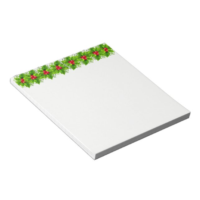 Holiday Notepad-Holly Notizblock (angewinkelt)