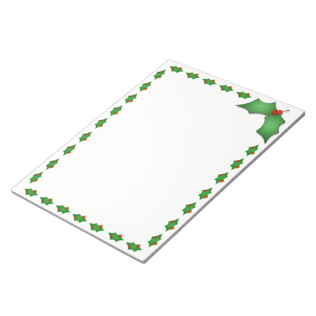 Holiday Notepad-Holly Notizblock (angewinkelt)