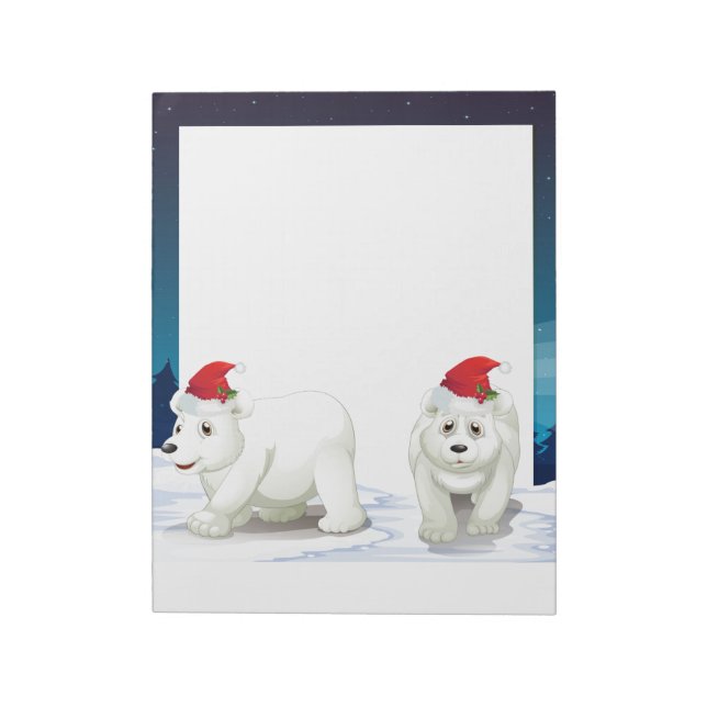Holiday Notepad-Polar-Bären Notizblock (Rotiert)