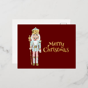 Holiday Nutcracker Custom Real Fox Postkarte