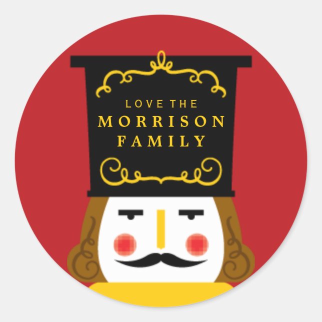 Holiday Nutcracker Envelope Closure Sticker (Vorderseite)