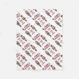 Holiday Nutcracker Lets Go Nuts Fleecedecke