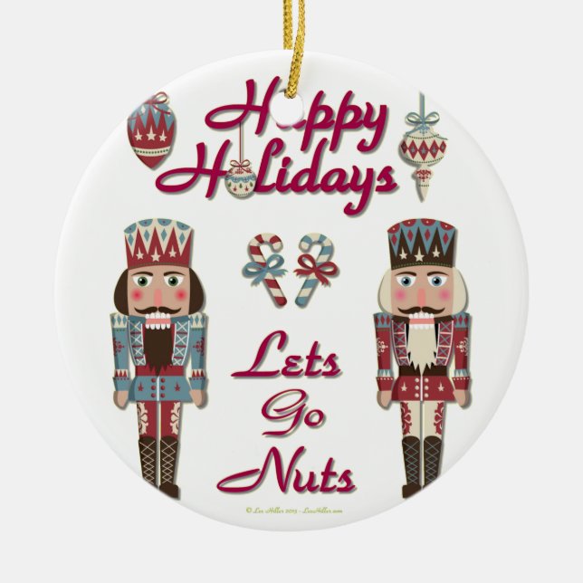 Holiday Nutcracker Lets Go Nuts Keramikornament (Vorne)