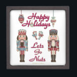 Holiday Nutcracker Lets Go Nuts Kiste<br><div class="desc">Thank You for visiting The Holiday Christmas Shop! You are viewing The Lee Hiller Designs Holiday Collection of Home and Office Decor,  Apparel,  Ohrs,  Collectibles and more. The Designs inklusive Lee Hiller Fotogray in Hand Drawn Mixed Media and Digital Art Collection.</div>