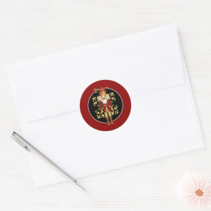 Holiday Nutcracker Runder Aufkleber
