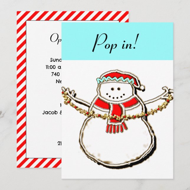 Holiday Open House Einladung (Vorne/Hinten)