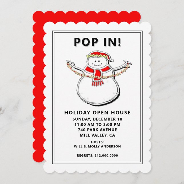 Holiday Open House Einladung (Vorne/Hinten)