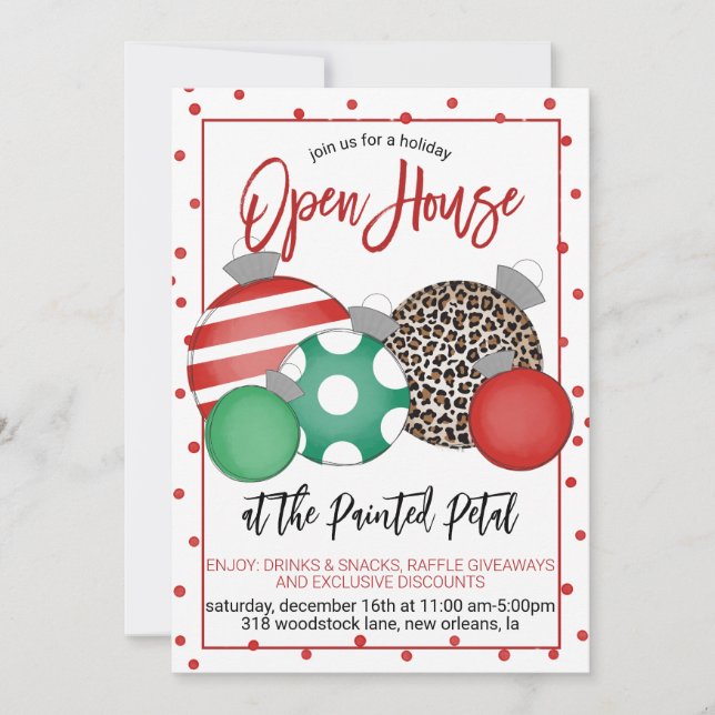 Holiday Open House Einladung (Vorderseite)