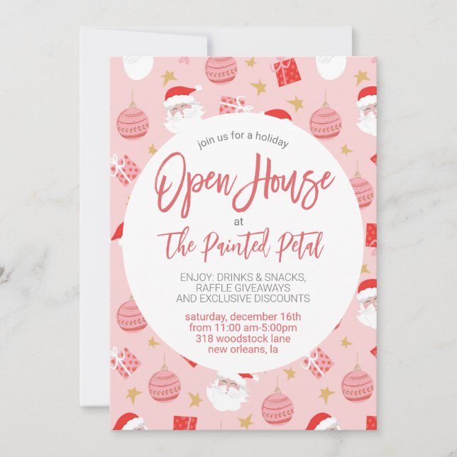 Holiday Open House Einladung (Vorderseite)